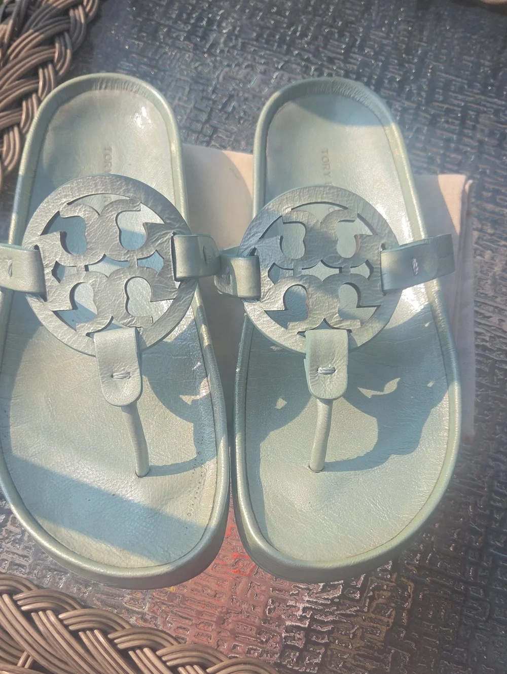 Tory Burch Miller Cloud Sandals in Audrey Blue